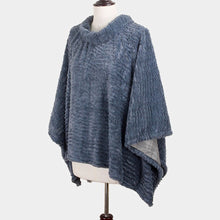 Boujie Soft Poncho Blue Grey