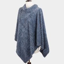 Boujie Soft Poncho Blue Grey