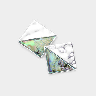 Abalone Square Studs