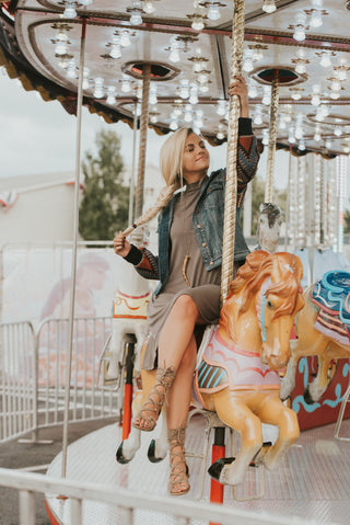 Carnival Sweater Sleeve Denim Jacket