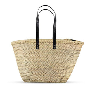 Woven Wunderlust Tote Natural/Blk