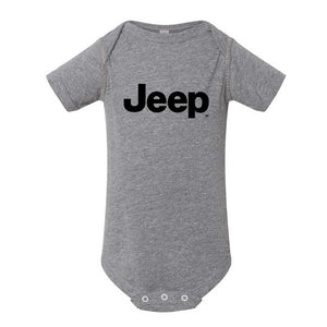 Baby Onesie - Jeep Text - Triblend Grey