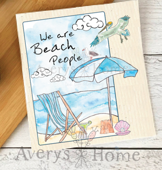 We are Beach People Swedish Dish Towel