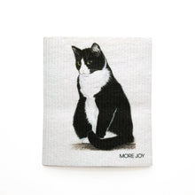 Black & White Cat Dishcloth