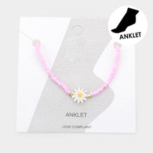 Daisy Day Anklet Pink