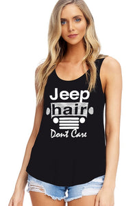 Jeep Hair Don't Care Tank Black
