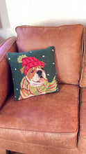 Holiday Bulldog w/ Hat Hook Pillow