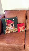 Holiday Bulldog w/ Hat Hook Pillow
