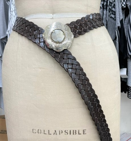 Rose of Morocco Leather Belt Brown